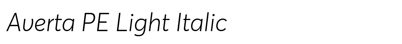 Averta PE Light Italic